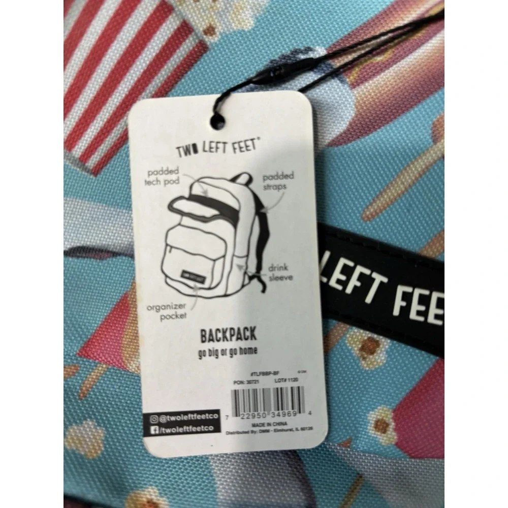 TWO LEFT FEET BACKPACK - BIRD‎ FEED (BIG 17X12X6 NWT